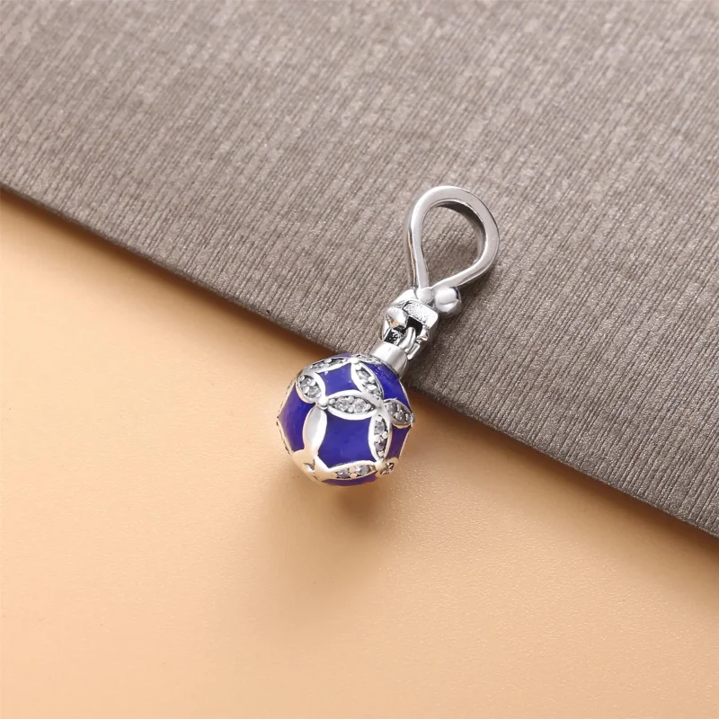 (immagine per) Charm pendente PANDORA Ornamento di Natale blu in argento - 798512C01 - Visualizza 2