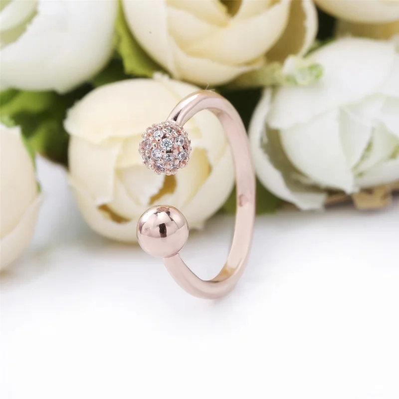 (immagine per) Anello Sfere Luminose e Pavé Purely Pandora - 188316CZ - Visualizza 2