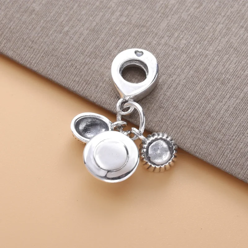 (immagine per) Charm PANDORA Torta di uova, tè al latte e ananas Bun in argento - 798355ENMX - Visualizza 4
