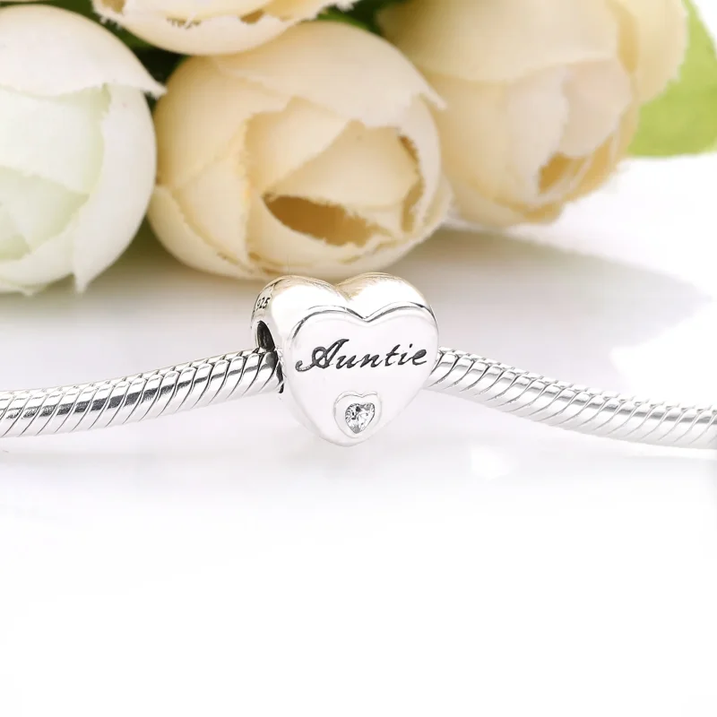 (immagine per) Charm PANDORA Zia amore Cuore in argento - 798261CZ - Visualizza 2