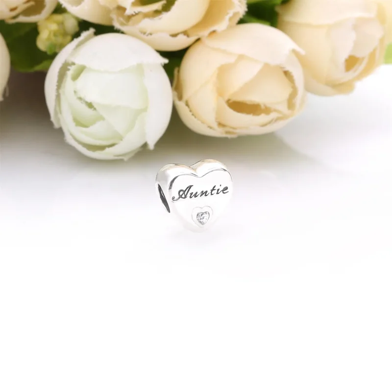 (immagine per) Charm PANDORA Zia amore Cuore in argento - 798261CZ - Visualizza 4