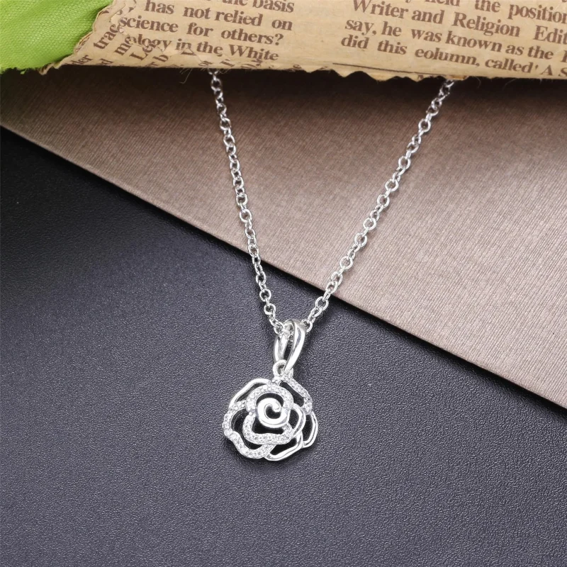 (immagine per) Charm pendente PANDORA Rosa scintillante in argento - 390368CZ-90 - Visualizza 2