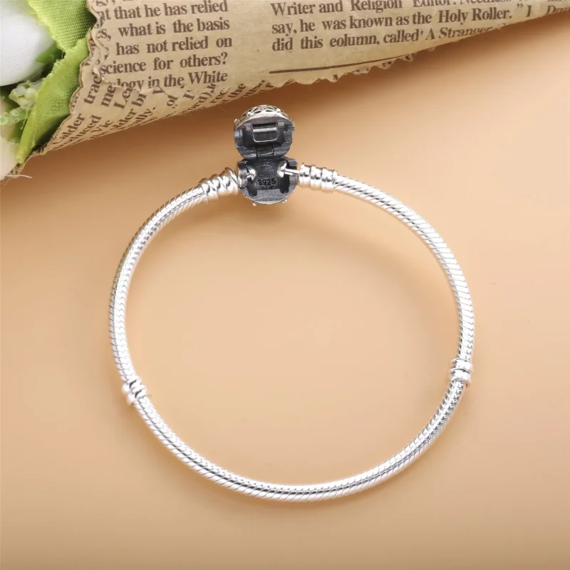 (immagine per) Bracciale Pandora Moments con maglia snake e chiusura con Fiore - PE00115-1 - Visualizza 3