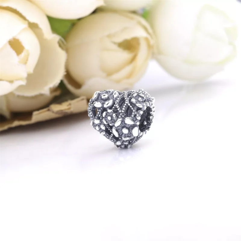 (immagine per) Charm a cuore Mamma con fiori openwork - 798892C00 - Visualizza 3