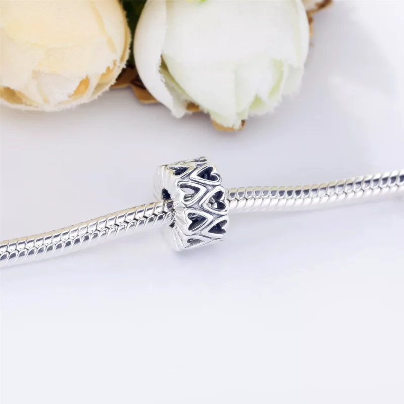 (immagine per) Charm distanziatore a cuore openwork - 798694C00 - Visualizza 4