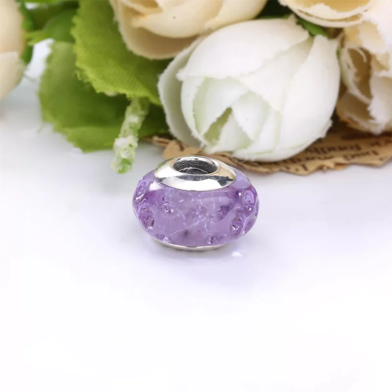 (immagine per) Charm in vetro di Murano color lavanda con onde - 798875C00 - Visualizza 5