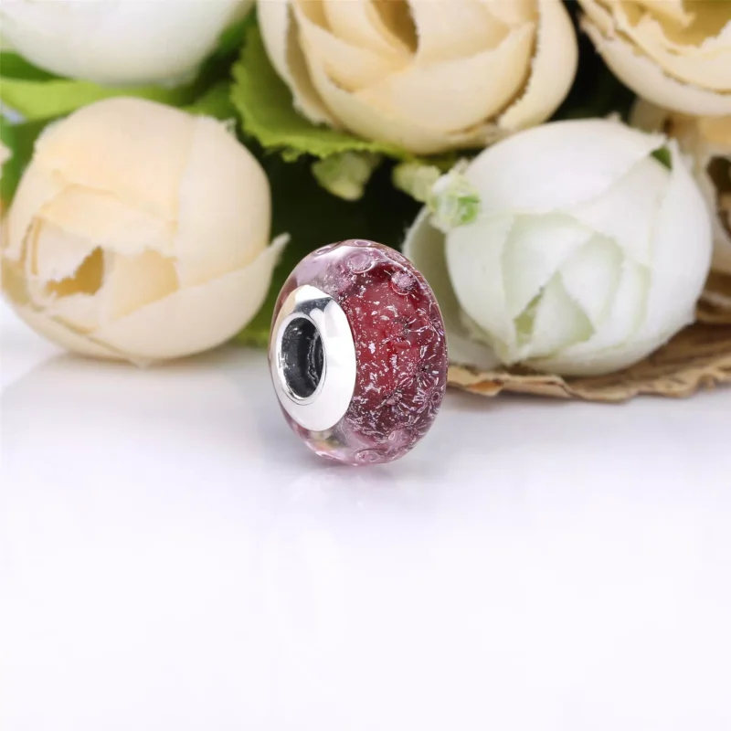 (immagine per) Charm in vetro di Murano rosa con onde - 798872C00 - Visualizza 2