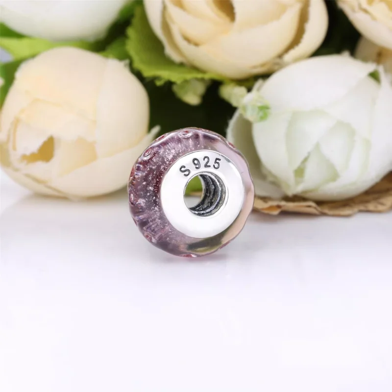 (immagine per) Charm in vetro di Murano rosa con onde - 798872C00 - Visualizza 3
