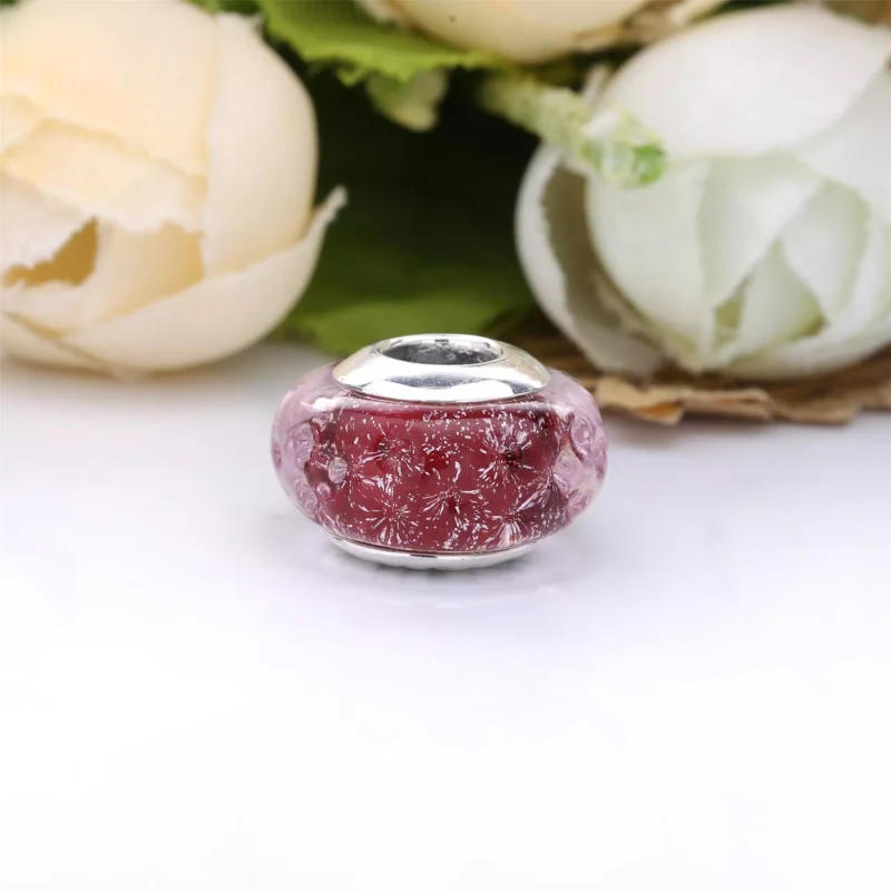 (immagine per) Charm in vetro di Murano rosa con onde - 798872C00 - Visualizza 4