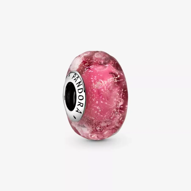 (immagine per) Charm in vetro di Murano rosa con onde - 798872C00