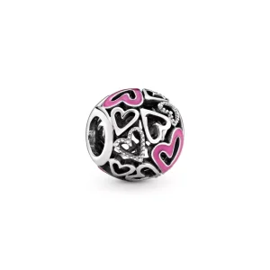(immagine per) Charm PANDORA Cuore rosa a mano libera traforato in argento - 798677C01