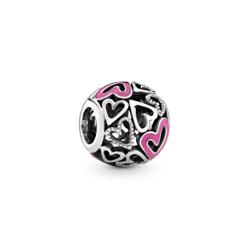 (immagine per) Charm PANDORA Cuore rosa a mano libera traforato in argento - 798677C01