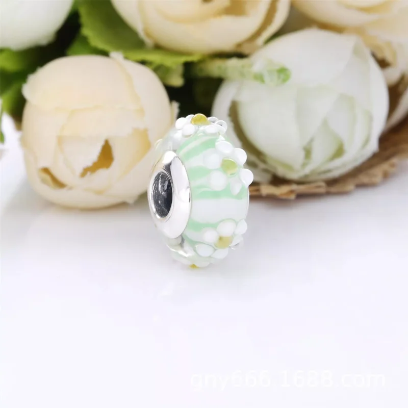 (immagine per) Charm PANDORA Margherita vetro di Murano in argento - 798798C00 - Visualizza 2