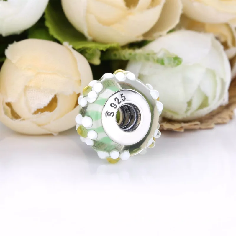 (immagine per) Charm PANDORA Margherita vetro di Murano in argento - 798798C00 - Visualizza 3