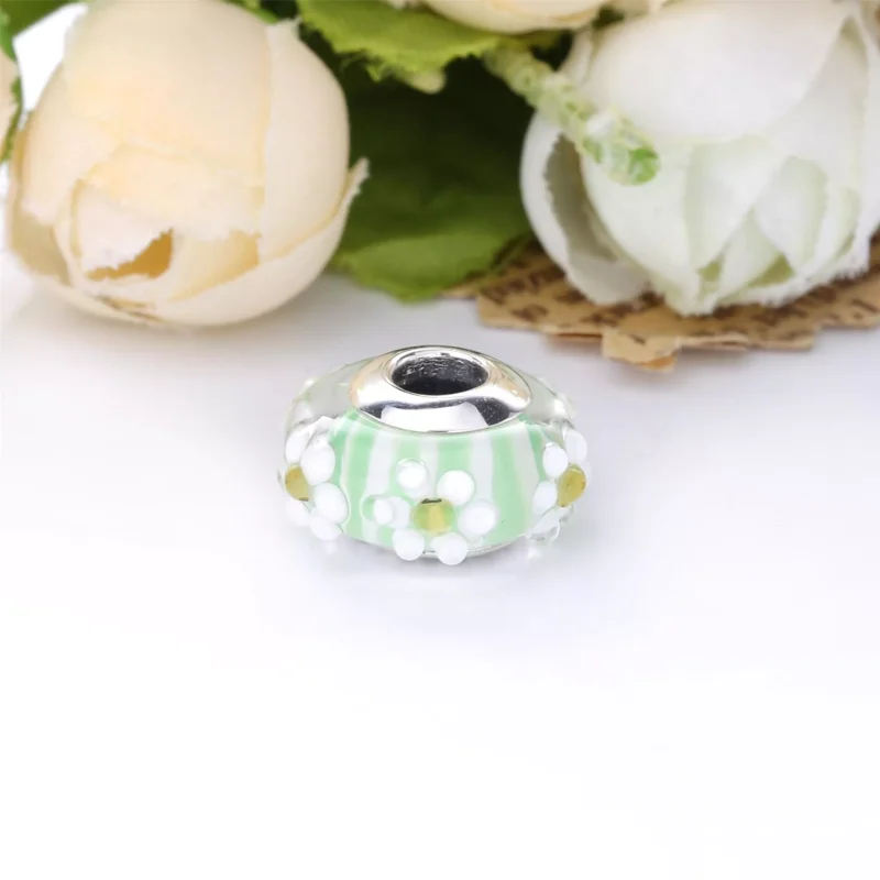 (immagine per) Charm PANDORA Margherita vetro di Murano in argento - 798798C00 - Visualizza 4