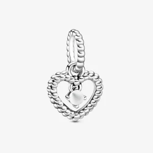 (immagine per) Charm pendente a cuore bianco latte decorato con sfere Purely Pandora - 798854C04