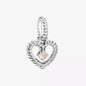 (immagine per) Charm pendente a cuore rosa cipria decorato con sfere Purely Pandora - 798854C06