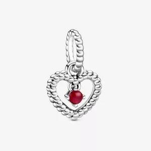 (immagine per) Charm pendente a cuore rosso scuro decorato con sfere Purely Pandora - 798854C08