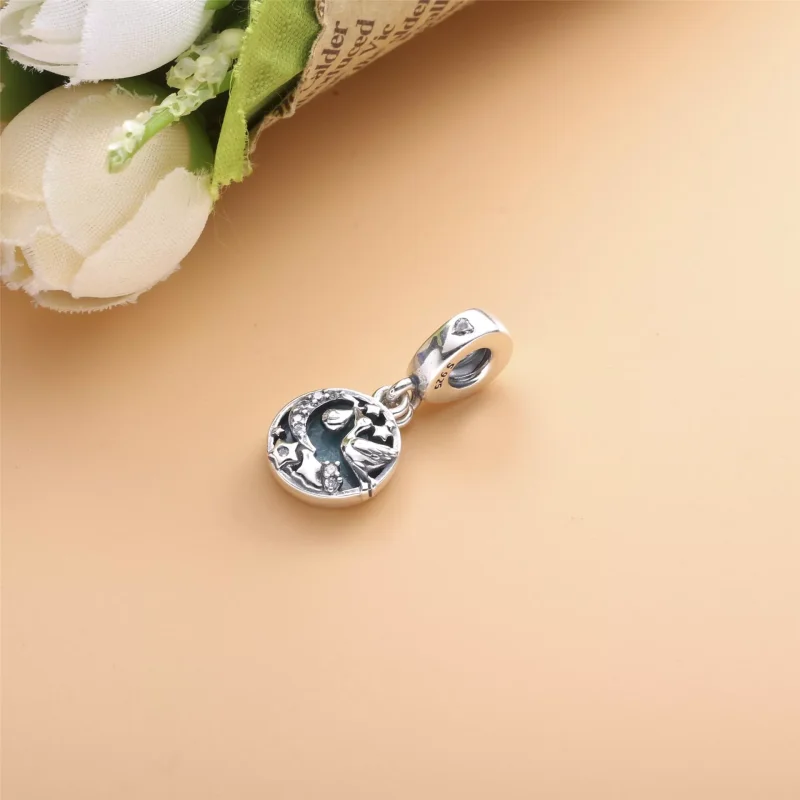 (immagine per) Charm pendente Cicogna e stelle scintillanti - 798895C01 - Visualizza 2