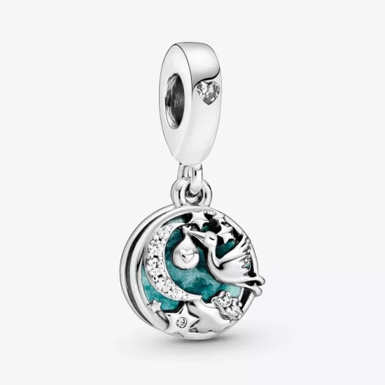 (immagine per) Charm pendente Cicogna e stelle scintillanti - 798895C01