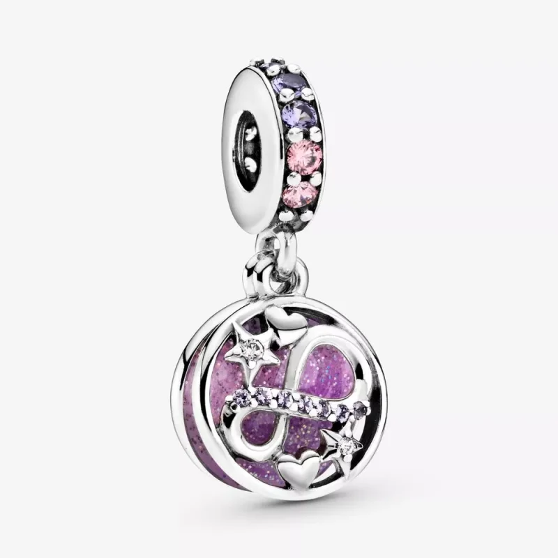 (immagine per) Charm pendente Infinito con cuori e stelle sfavillante - 798829C01