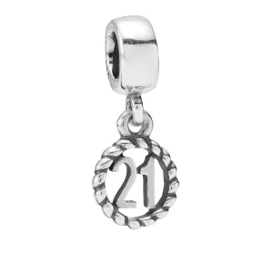 (immagine per) Charm pendente PANDORA 21 ° compleanno in argento - 790496