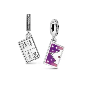 (immagine per) Charm pendente PANDORA Disney Darks Vorrei che tu fossi qui Disneyland Parigi in argento - 798783C01
