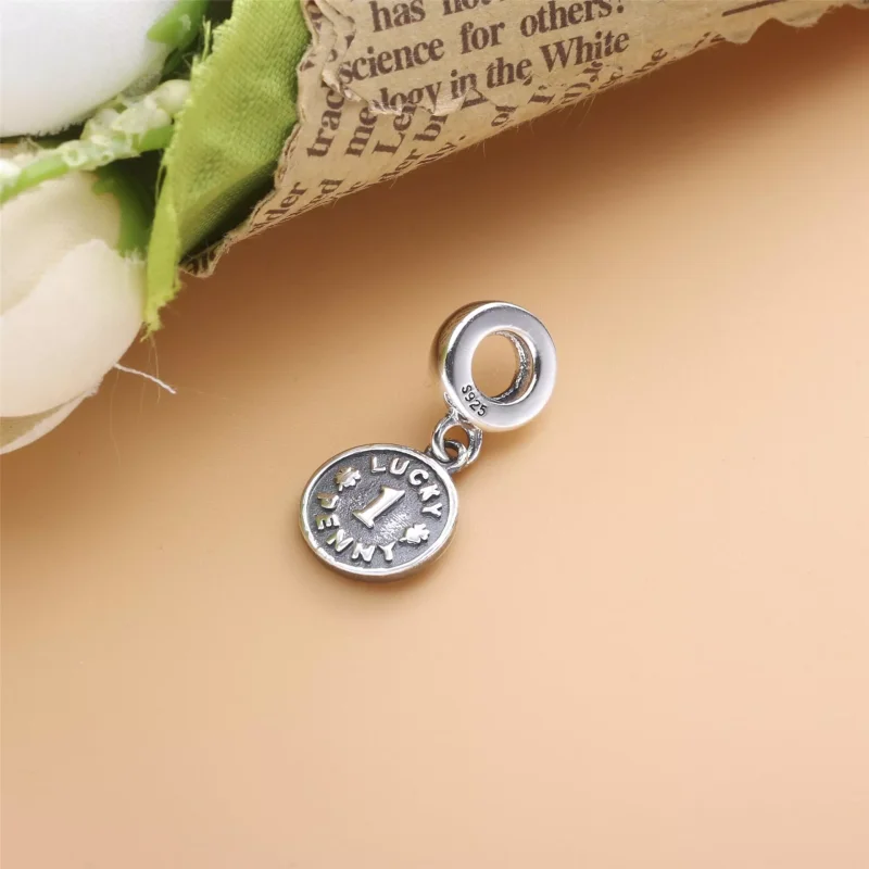 (immagine per) Charm pendente PANDORA Fortunato Centesimo in argento - 791298 - Visualizza 2