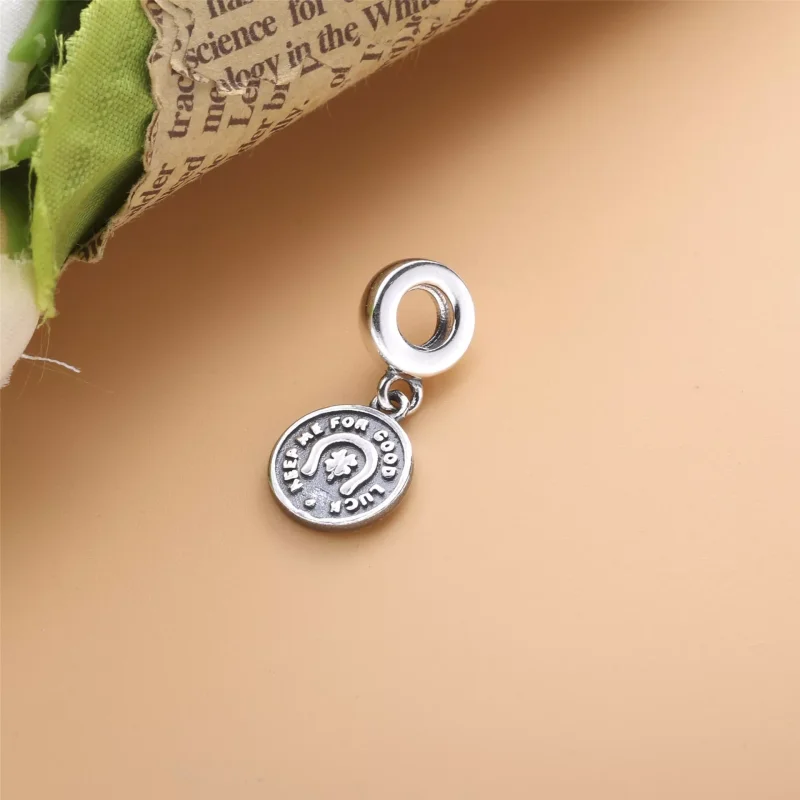 (immagine per) Charm pendente PANDORA Fortunato Centesimo in argento - 791298 - Visualizza 3