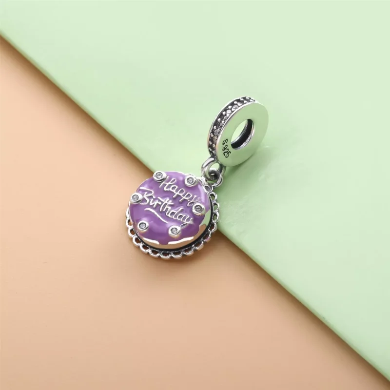 (immagine per) Charm pendente Torta di compleanno rosa - 798888C01 - Visualizza 2