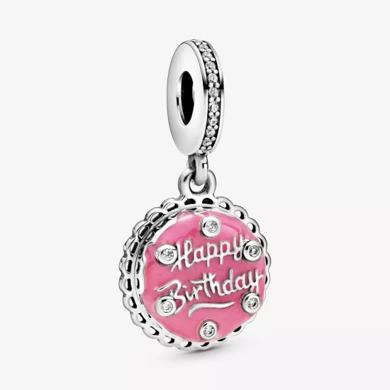 (immagine per) Charm pendente Torta di compleanno rosa - 798888C01