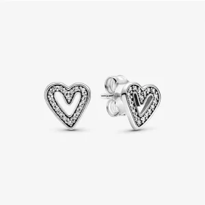 (immagine per) Orecchini a lobo con cuore scintillante - 298685C01