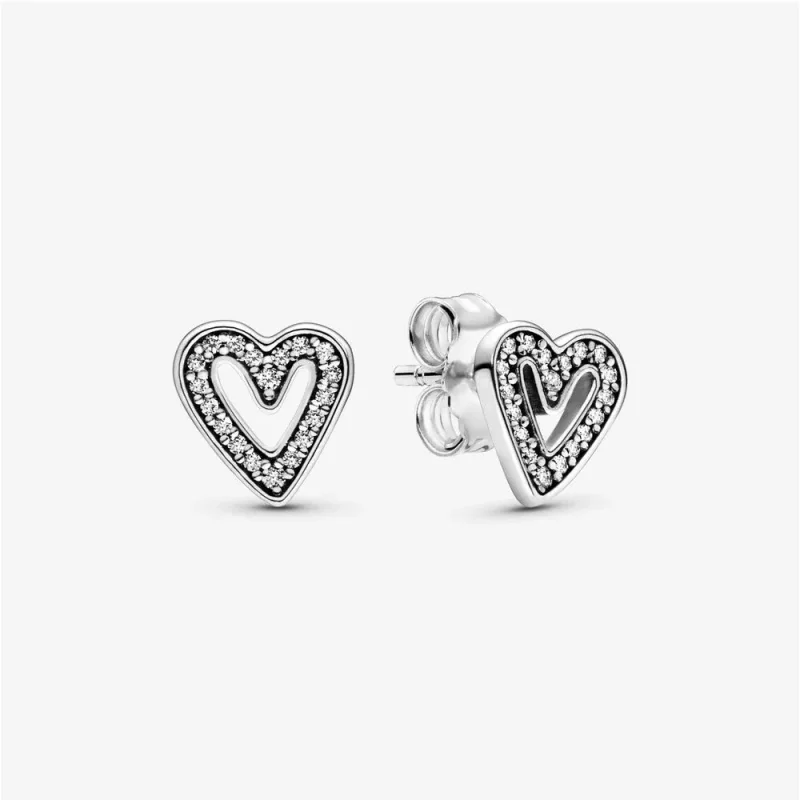 (immagine per) Orecchini a lobo con cuore scintillante - 298685C01