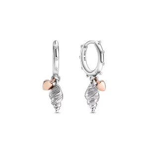 (immagine per) Orecchini PANDORA a cerchio cuore e conchiglia - 289000C00