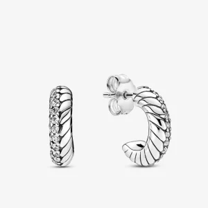 (immagine per) Orecchini a cerchio PANDORA con maglia snake e pavé - 299091C01