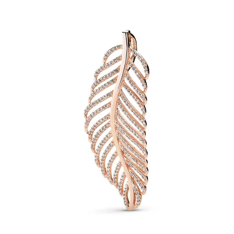 (immagine per) Pendente PANDORA Piuma in pave - 380350CZ