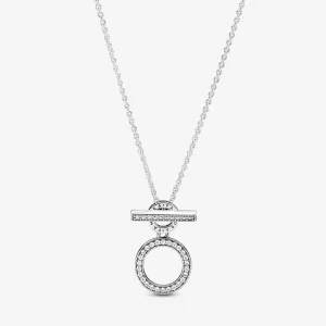 (immagine per) Collana PANDORA con barretta a T e doppio cerchio - 399039C01