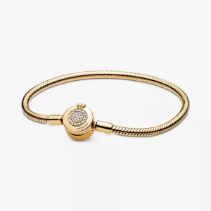 (immagine per) Bracciale Pandora Moments scintillante con maglia snake e O coronata - 569046C01