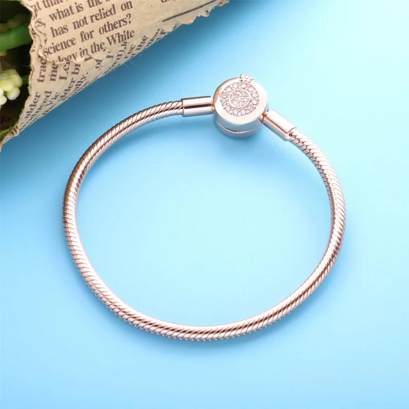 (immagine per) Bracciale Pandora Moments scintillante con maglia snake e O coronata - 589046C01 - Visualizza 2