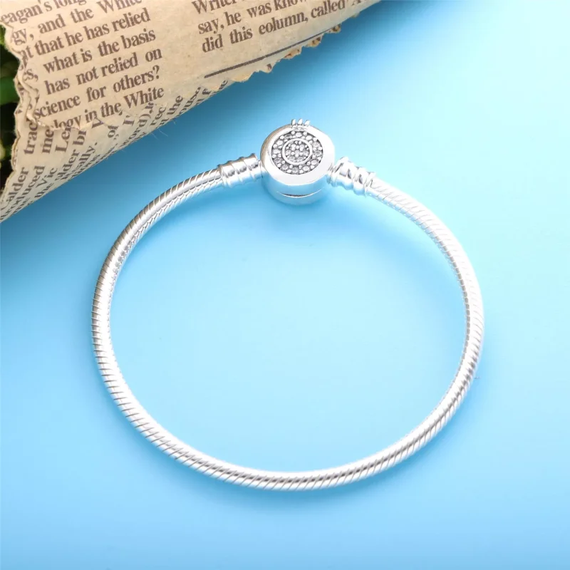 (immagine per) Bracciale scintillante Pandora Moments con maglia snake e O coronata - 599046C01 - Visualizza 2