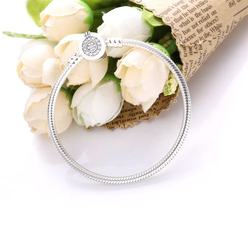 (immagine per) Bracciale scintillante Pandora Moments con maglia snake e O coronata - 599046C01 - Visualizza 3