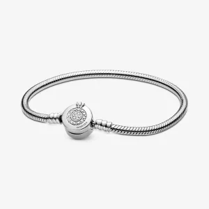 (immagine per) Bracciale scintillante Pandora Moments con maglia snake e O coronata - 599046C01