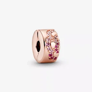 (immagine per) Clip PANDORA con inserto in silicone con motivo ventaglio rosa - 788153C01