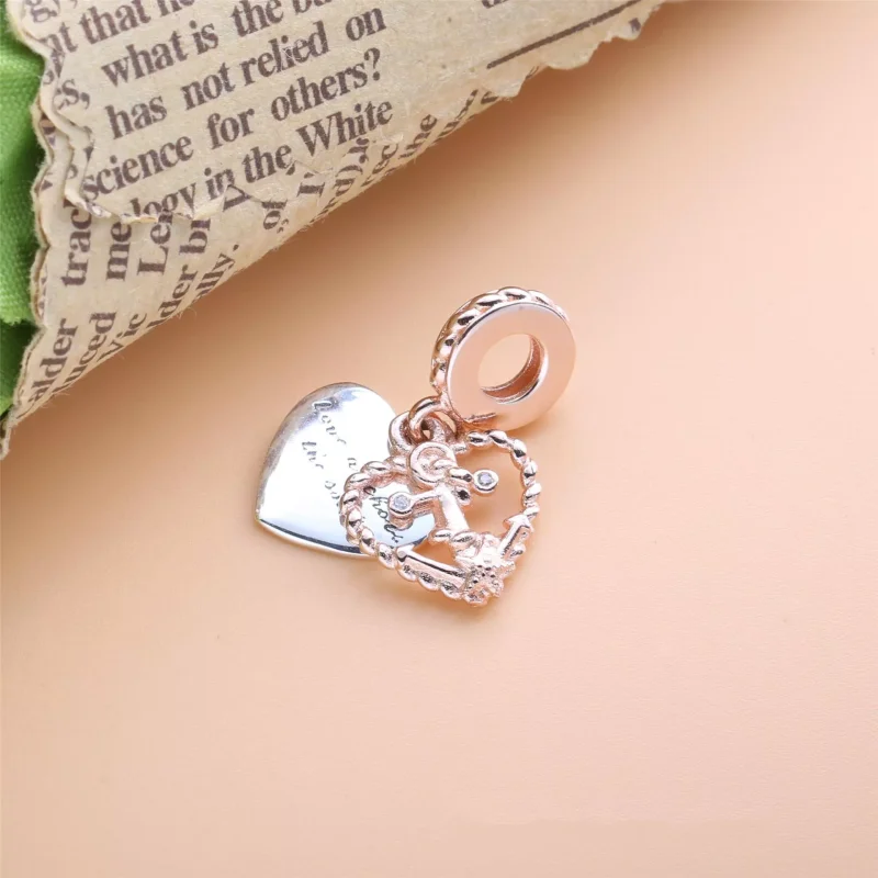 (immagine per) Charm pendente PANDORA ancora con fune amore e cuore - 788940C01 - Visualizza 4