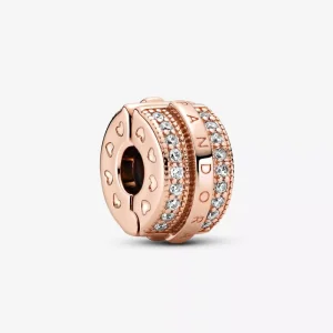 (immagine per) Clip PANDORA con logo e pavé scintillante - 789042C01