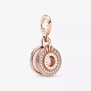 (immagine per) Charm pendente PANDORA scintillante con pavé e O coronata - 789055C01