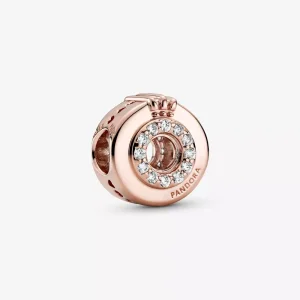 (immagine per) Charm PANDORA con O coronata e pavé - 789059C01