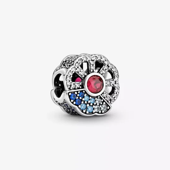 (immagine per) Charm PANDORA ventaglio blu e rosa - 798178CZMX