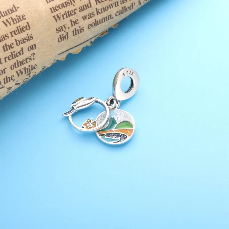 (immagine per) Charm pendente PANDORA pappagallo e spiaggia brasile - 798919C01 - Visualizza 3