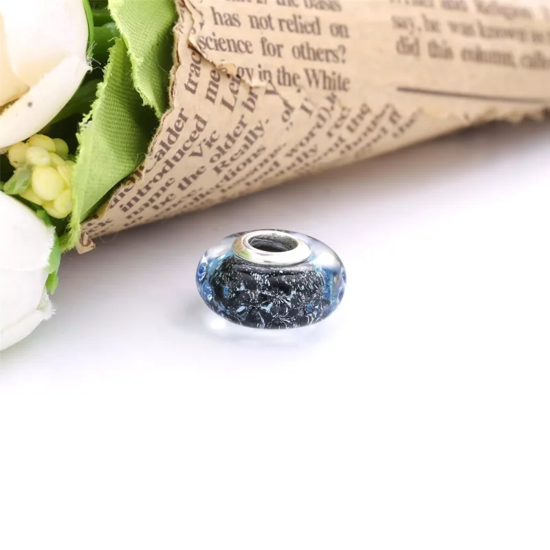 (immagine per) Charm PANDORA oceano in vetro di murano blu scuro - 798938C00 - Visualizza 3
